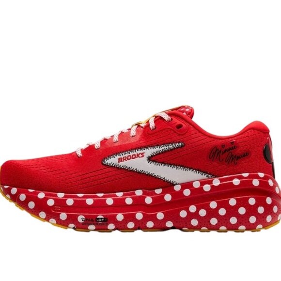 Womens Brooks Ghost Max 2 Disney Minnie Mouse Running Shoes Red (NEW) - Picture 3 of 7